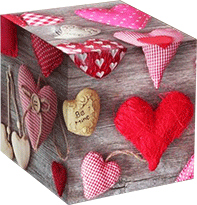 Фотокубик коробка сердечки мягкие