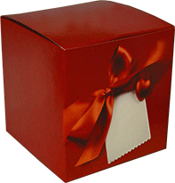 Фотокубик коробка красный бант