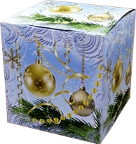 Фотокубик коробка елочные шары
